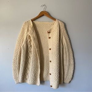 Vintage chunky knitted cardigan.